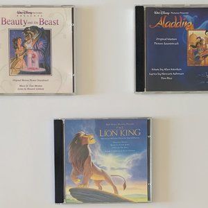 Walt Disney Movie CD Soundtracks: Beauty and the Beast, Aladdin, The Lion King